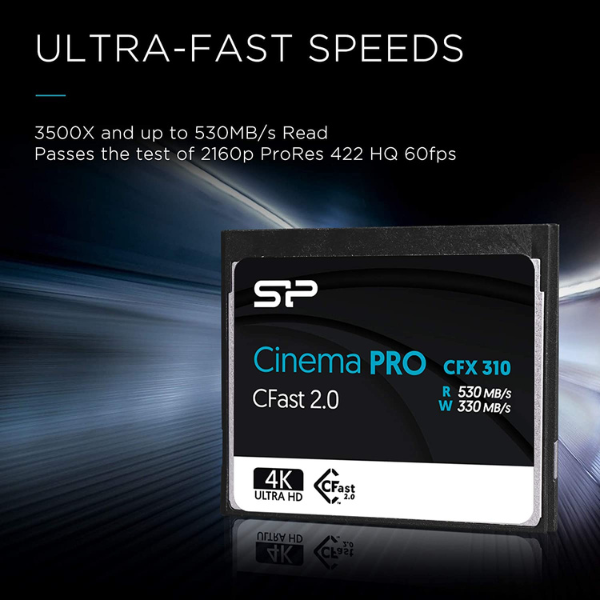 Silicon Power CFast2.0 CinemaPro CFX310 بسرعة 530/330 ميجابايت/ثانية -