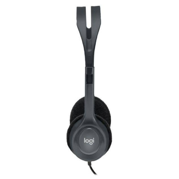 Logitech H111 Stereo Headset, 3.5mm Audio Jack, Adjustable Headband, Noise-Cancelling Microphone, Lightweight Design