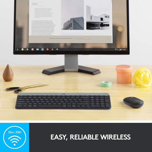 Logitech MK470 Wireless Slim Keyboard and Mouse Black - علبة مفتوحة