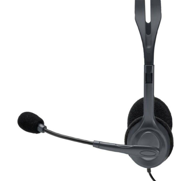 Logitech H111 Stereo Headset, 3.5mm Audio Jack, Adjustable Headband, Noise-Cancelling Microphone, Lightweight Design