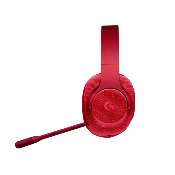 Logitech G433 Surround Wired Gaming Headset, 7.1 Surround Sound, Red, DTS Headphone , Noise-Cancelling Microphone, Lightweight Design