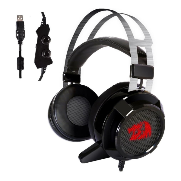 Redragon H301 SIREN2 7.1 Channel Surround Stereo Gaming Headset, Noise-Cancelling Microphone, RGB Lighting, Comfortable Ear Cushions