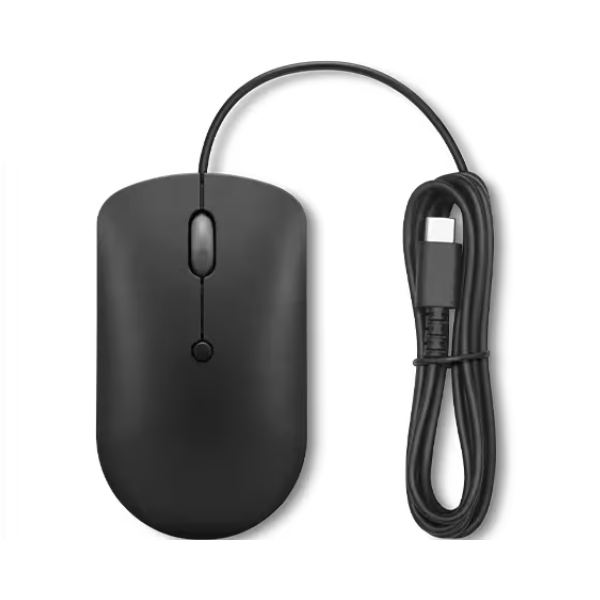 Lenovo 400 USB-C Wired Compact Mouse - Black - كسر زيرو