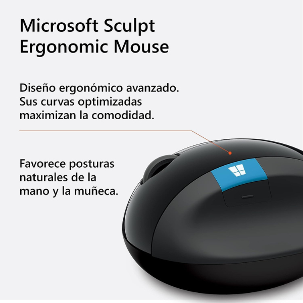 ماوس Microsoft Sculpt Ergonomic Mouse - سعة كبيرة