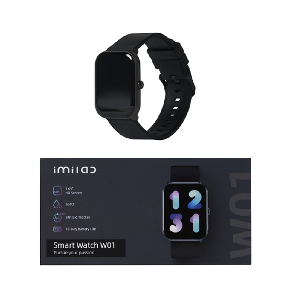 iMilab Smart Watch W01 - Black - IMISW01 - كسر زيرو