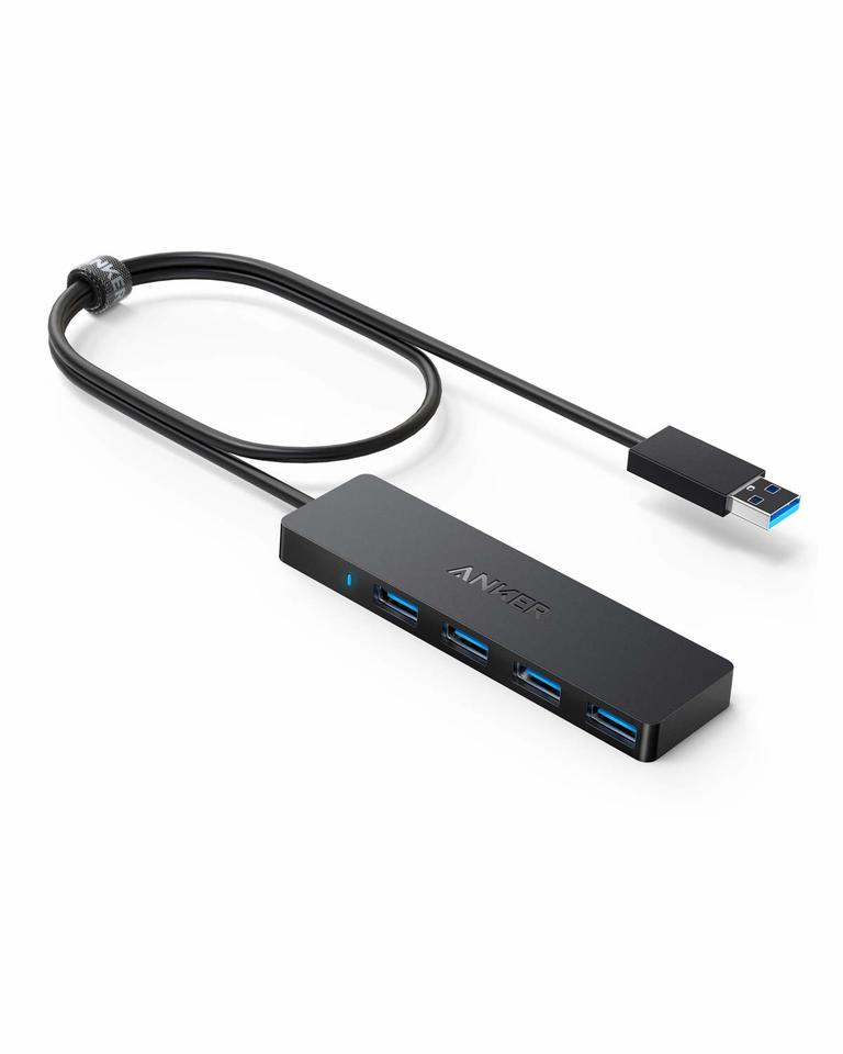 Anker 4 Port Slim USB 3.0 HUB With 20cm cable A7530011 - علبة مفتوحة