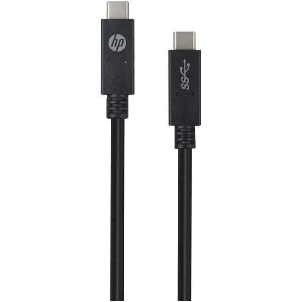 HP Pro USB-C to USB-C Charge & Sync Cable, 1M Length, Braided Design, 60W Fast Charging, Durable Connectors, Black