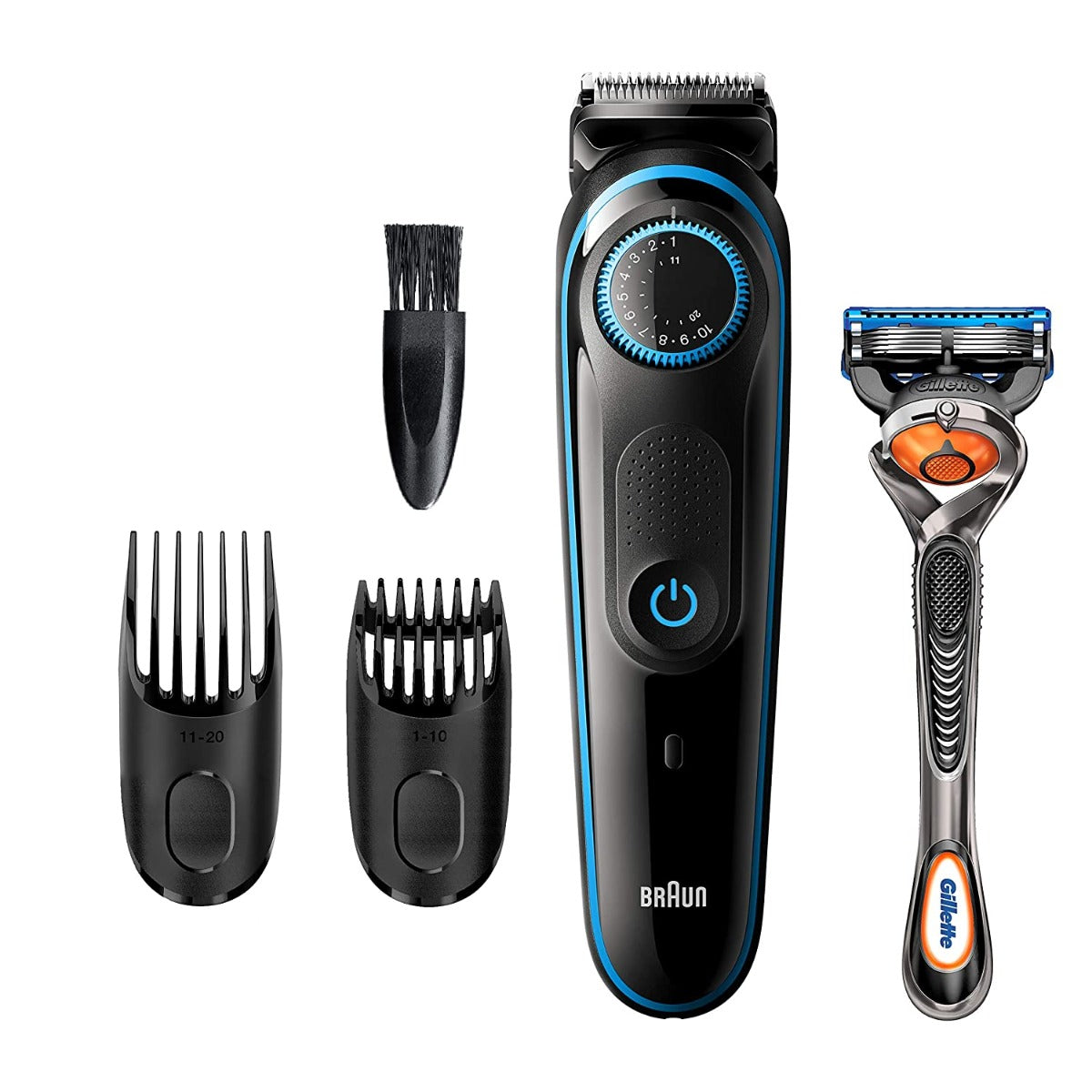 Braun Beard Trimmer with Gillette Fusion5 ProGlide Razor, Black - BT5240 - كسر زيرو