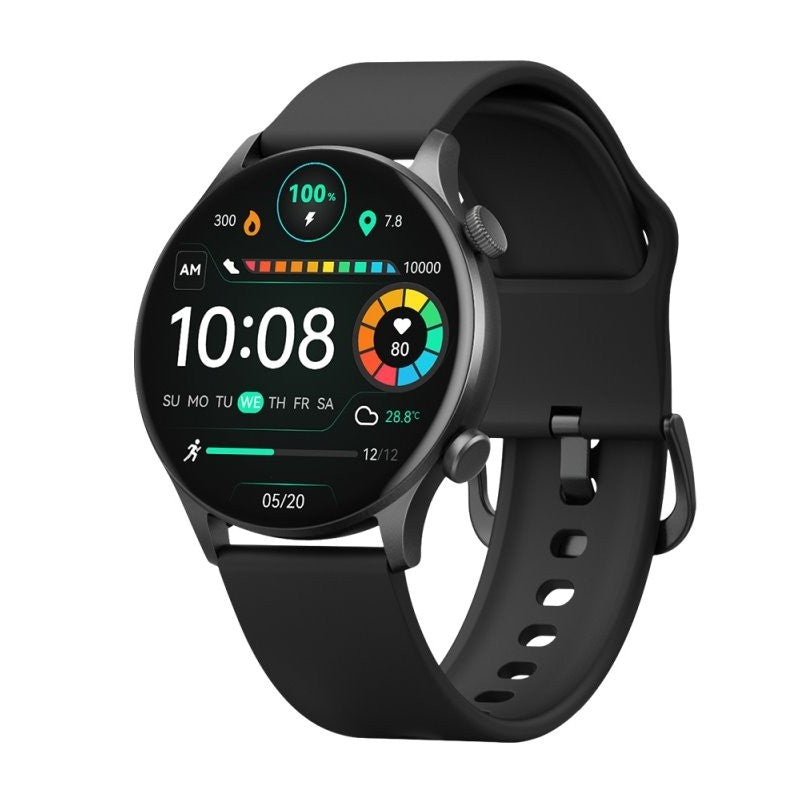 Haylou LS16 Solar Plus Smartwatch Black -الساعة لا تدعم اللغة العربية علبة مفتوحة