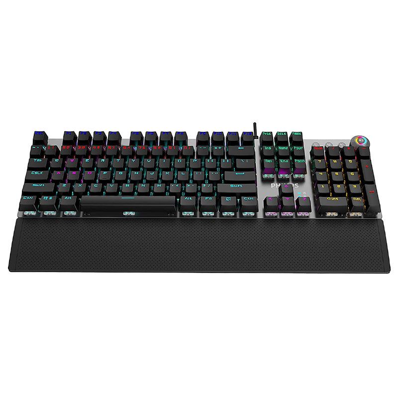 Philips G614 Wired Mechanical Gaming Keyboard, Linear Switches, RGB Backlighting, Anti-Ghosting, Black