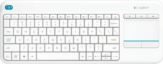 Logitech Keyboard Touch Media K400 Plus White Wireless Bluetooth & UNIFY White- علبة مفتوحة