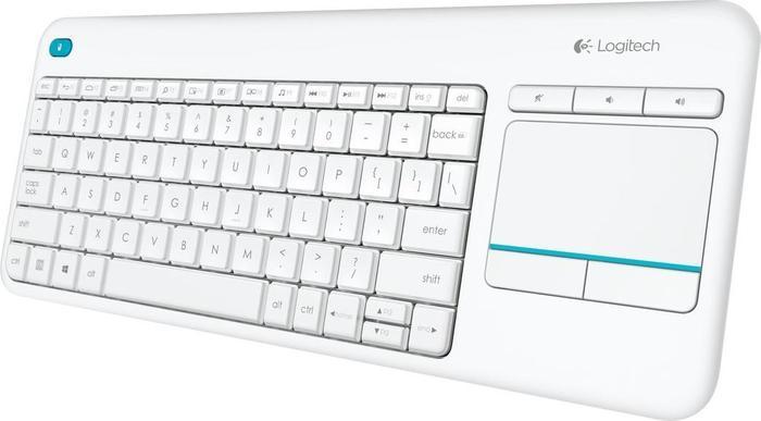 Logitech Keyboard Touch Media K400 Plus White Wireless Bluetooth & UNIFY White- علبة مفتوحة