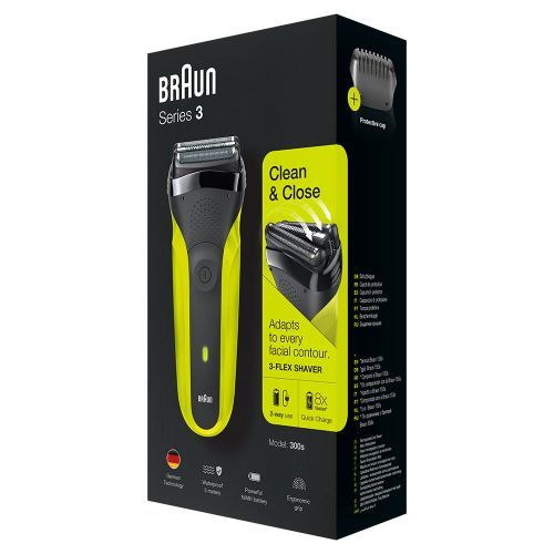 Braun Series 3 300s Rechargeable Electric Shaver – Yellow - كسر زيرو