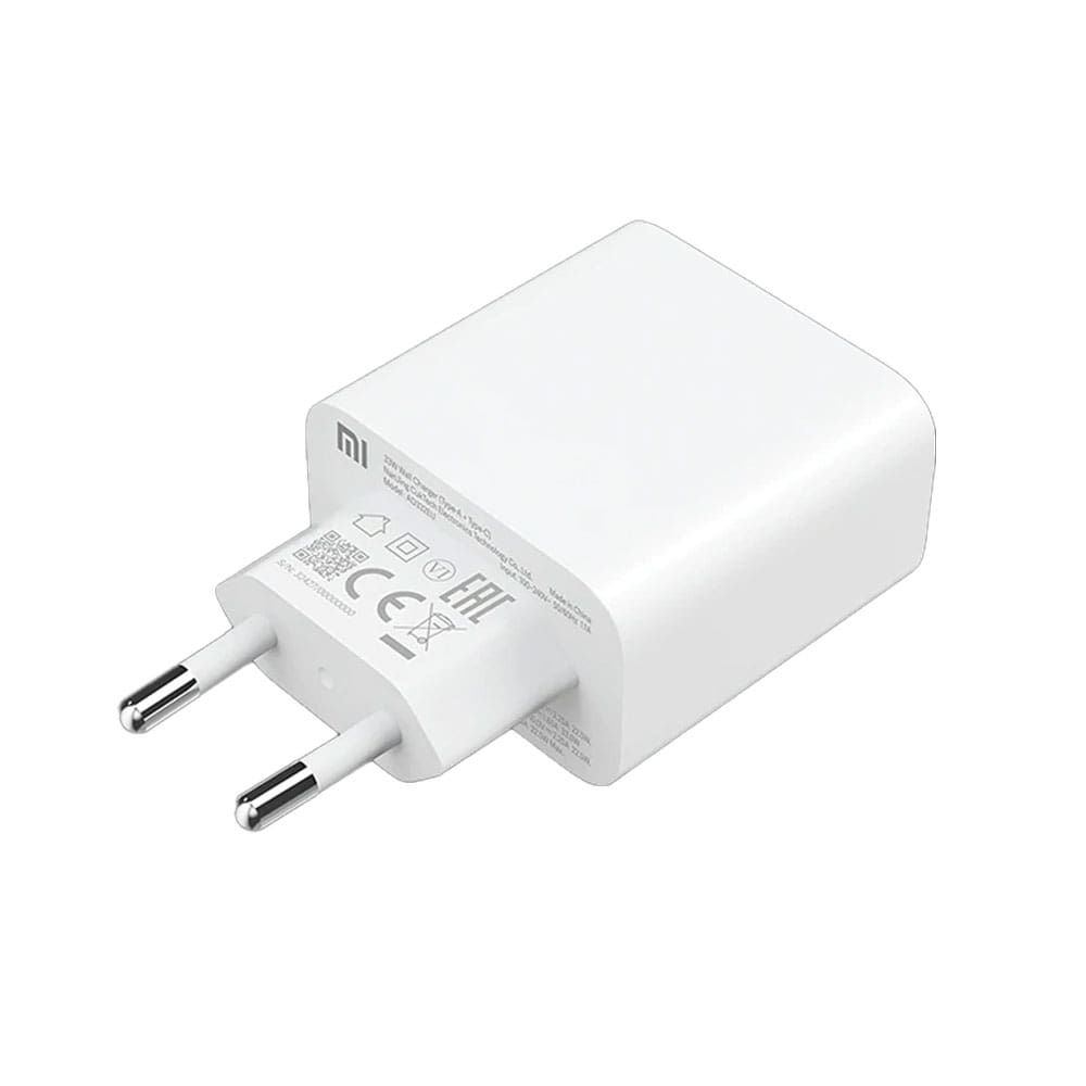 Xiaomi 33W Charger Type-A+Type-C - White - علبة مفتوحة