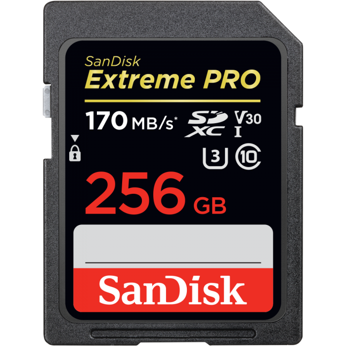 Sandisk Extreme Pro 256GB 170/90 SD - علبة مفتوحة